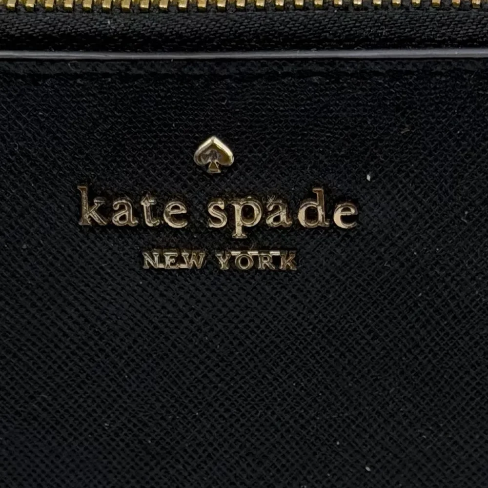 Kate Spade Pebble Leather Wallet with Gold Accents